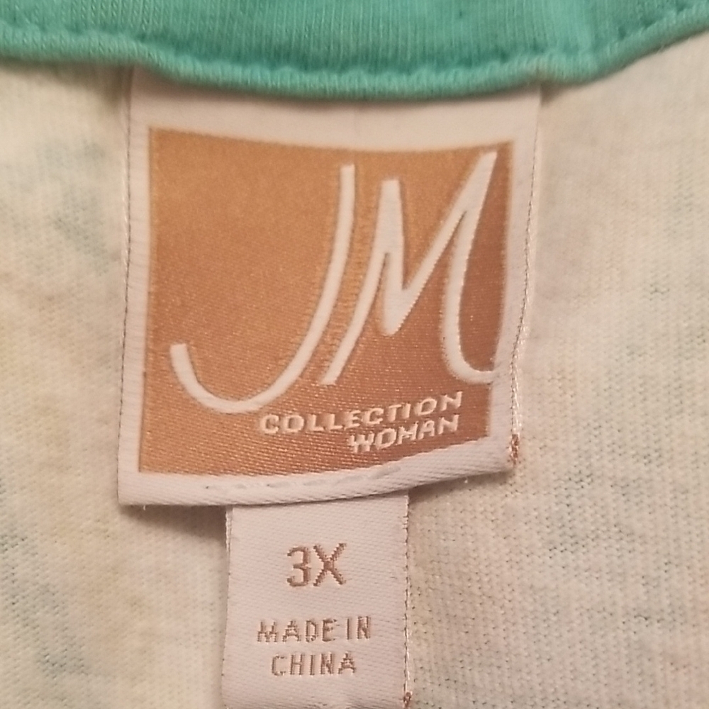 JM Collection Green and Blue Embellished Tunic - Picture 2 of 6